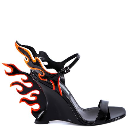 prada black flame heels - Google Search