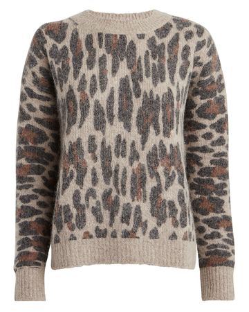 Lana Leopard Wool-Blend Sweater