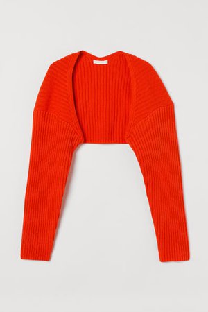Rib-knit dress - Orange-red - Ladies | H&M GB