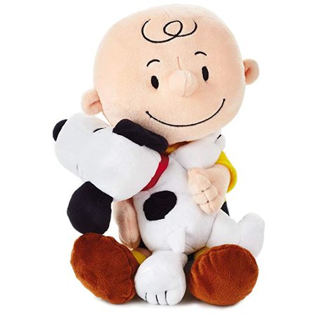 Hallmark Peanuts Charlie Brown and Snoopy Hugging Stuffed Animal, 8.75": Toys & Games