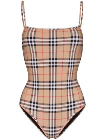 Burberry Vintage Check Pattern Swimsuit Ss20 | Farfetch.com