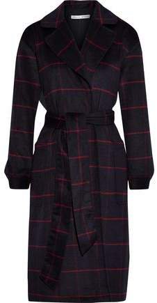 Cecilia Checked Brushed Wool-blend Coat