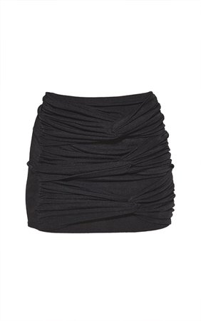 Black Twist Front Mini Skirt | Co-Ords | PrettyLittleThing USA