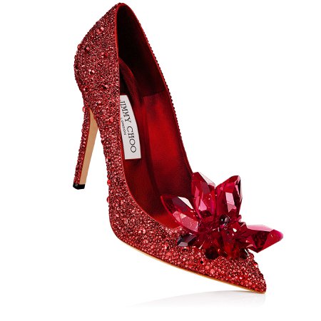Red Crystal Covered Pointy Toe Pumps | AVRIL| Pre Fall 18 | JIMMY CHOO