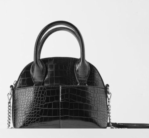 black croc bag