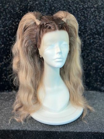 blonde hair wig pigtails