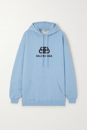 Balenciaga | Oversized printed cotton-jersey hoodie | NET-A-PORTER.COM