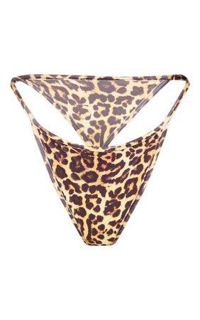 Leopard Mix & Match String Thong Bikini Bottom | PrettyLittleThing