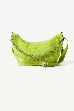Noah Pile Handbag - Neon green - Bags - Weekday WW
