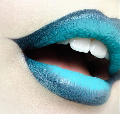 ombre blue lip