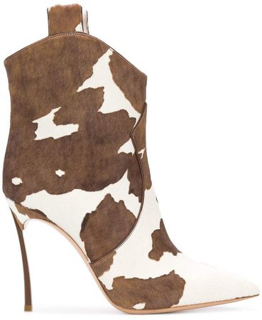 cow pattern cowboy boots