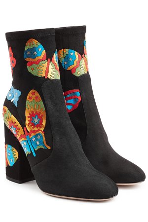 Printed Suede Ankle Boots Gr. IT 35