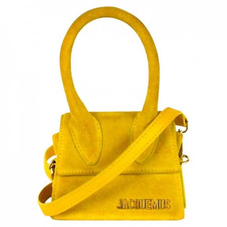 Chiquito handbag Jacquemus Yellow in Suede - 8511092