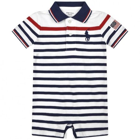 Ralph Lauren Cruise Baby Boys Navy Striped Shortie - Boy