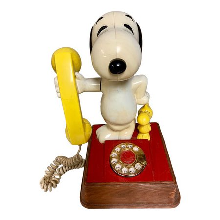 1976 Snoopy and Woodstock Phone | Chairish