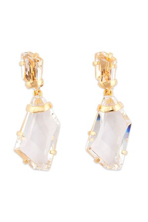 Polished Crystal Drop Earrings by Kenneth Jay Lane