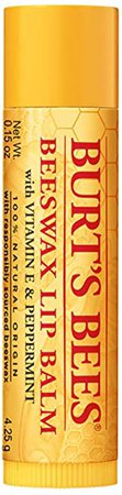 Amazon.com: Burt's Bees Beeswax Lip Balm Tube .15 oz (Pack of 12): Health & Personal Care