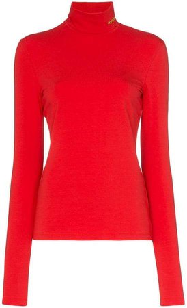 Calvin Klein high neck fitted jersey top