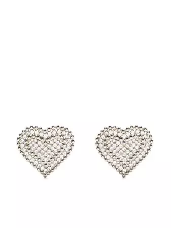 Alessandra Rich heart-shaped Earrings - Farfetch