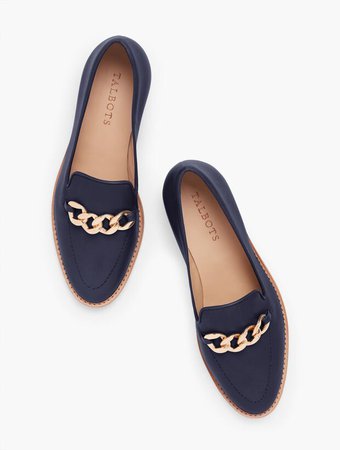 Leighton Chainlink Nappa Loafers | Talbots