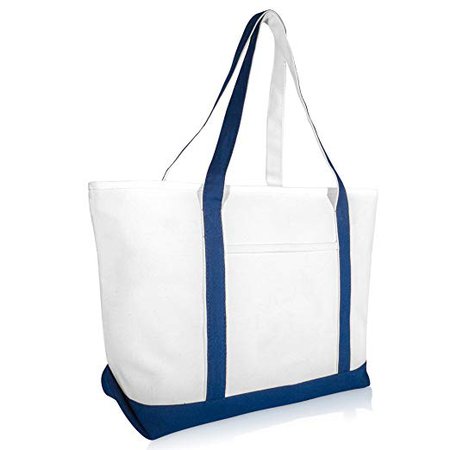 Swimming Tote Bag Navy and White