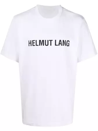 Shop Helmut Lang logo-print T-shirt with Express Delivery - FARFETCH