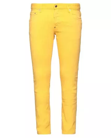 dsquared yellow skinny jeans
