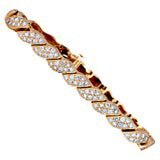5 Carat Diamond Leaf Bracelet Yellow Gold Bracelet For Sale at 1stDibs