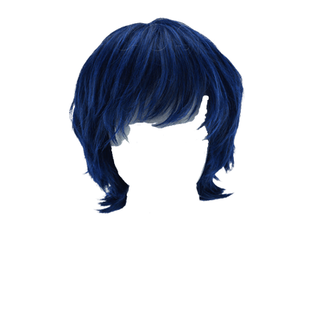 blue/black emo hair