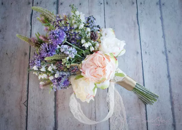 Wildflower and Garden Rose Wedding Bouquet - Silk Bridal Bouquet – Kate Said Yes Weddings