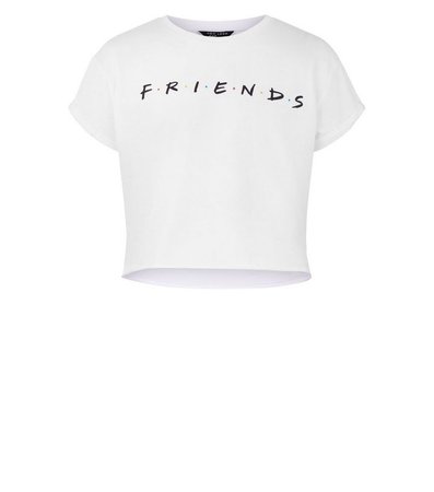 Girls White Logo Friends T-Shirt | New Look