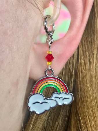 Hearing Aid Charms or Earrings - Rainbow | Etsy