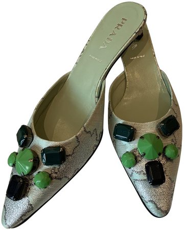 Green Glitter Sandals