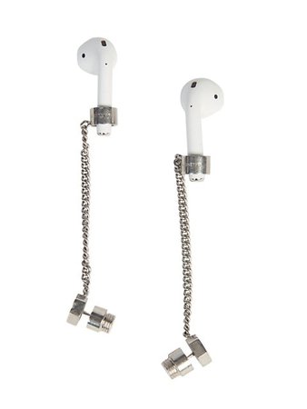 Shop Balenciaga Silvertone EarPod Screw Drop Earrings | Saks Fifth Avenue