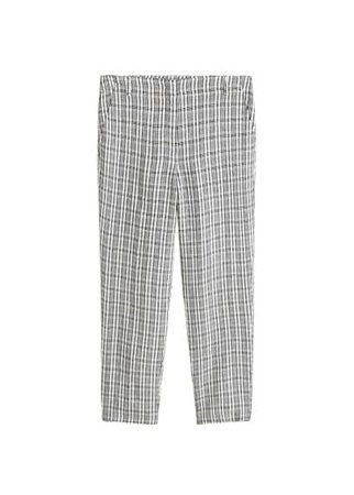 MANGO Linen suit trousers