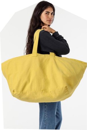 Yellow Oversized Bag on Model