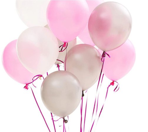 pink & white balloons