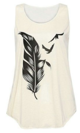 feather and birds tank top