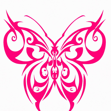 pink butterfly tattoo