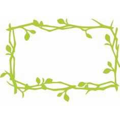 Green Leaf Rectangle Border - Pinterest