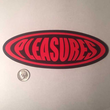 Pleasures sticker. Perfect for a car bumper or #lapel #depop - Depop