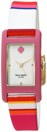 Amazon.com: kate spade new york Women's Duffy Square Stainless Steel Japanese-Quartz Watch with Silicone Strap, Multi, 13 (Model: KSW1276): Clothing