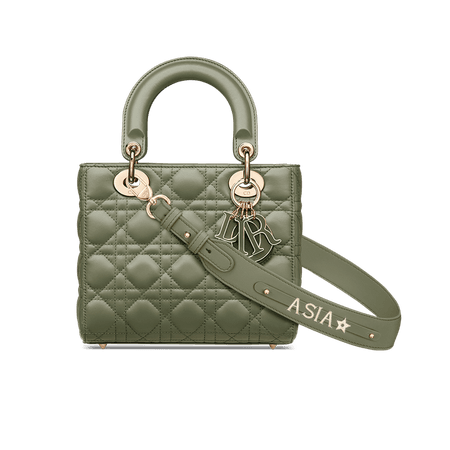 Lady Dior My ABCDior Bag Cedar Green Cannage Lambskin | DIOR
