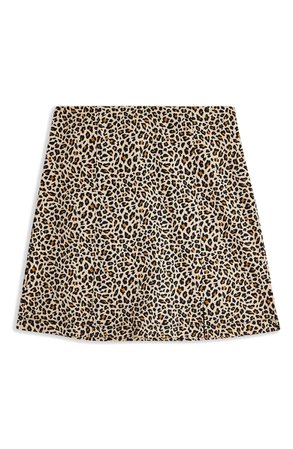 Topshop Leopard Bengaline Miniskirt | Nordstrom