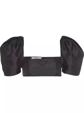 Shop Prada puff sleeve crop top with Express Delivery - FARFETCH