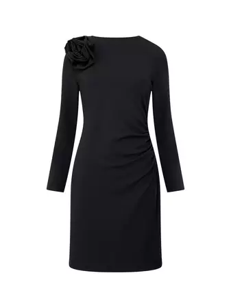 Rosette Jersey Dress Black | French Connection US