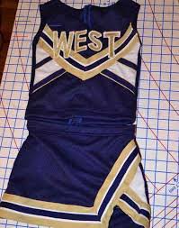blue and yellow cheerleading uniform pintrest - Google Search