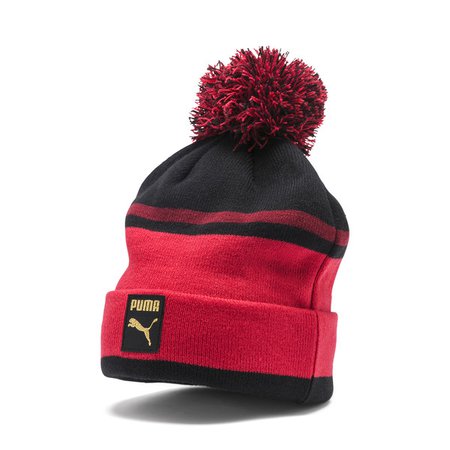 Bonnet Check Pom Pom | Puma Black-Ribbon Red | PUMA Winter warmers | PUMA France