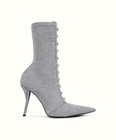 Jersey Corset Boots 105 - Oyster Grey | FENTY