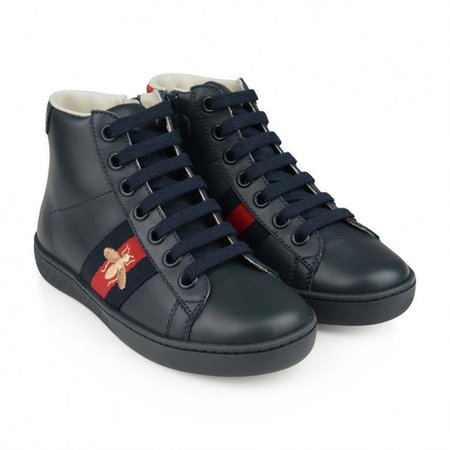 GUCCI Leather High Top Black Trainers - Boy - Gender - Shoes